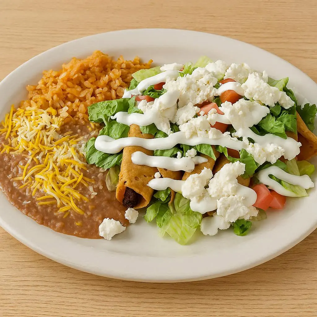 Flautas served at Melendez Imports in Berrien Springs, MI