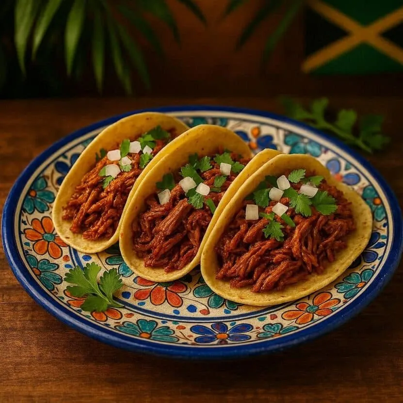 Jerk Chicken Taco Mexican Style served at Melendez Imports in Berrien Springs, MI