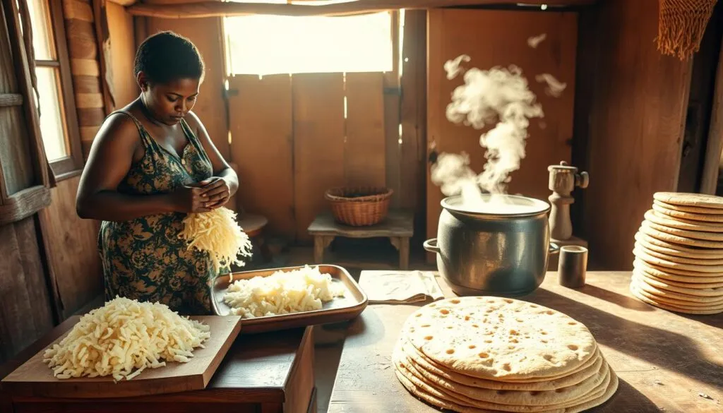 Traditional Jamaican Bammy Preparation