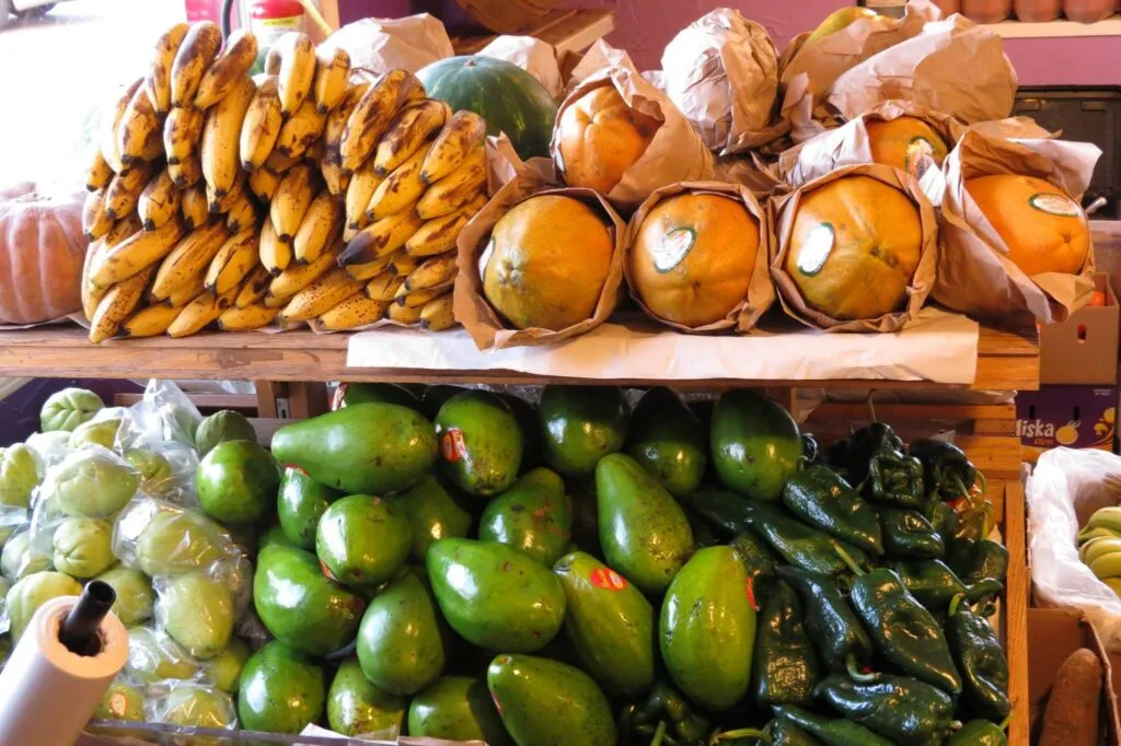 Fresh produce sold at Melendez Imports in Berrien Springs, Michigan
