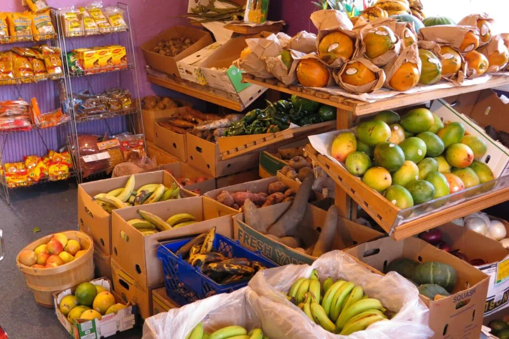 Fresh produce sold at Melendez Imports in Berrien Springs, Michigan