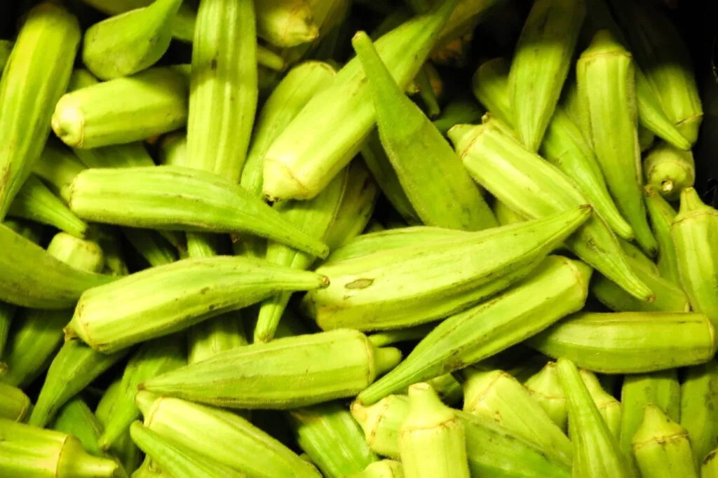 Okra Pods sold at Melendez Imports in Berrien Springs, Michigan